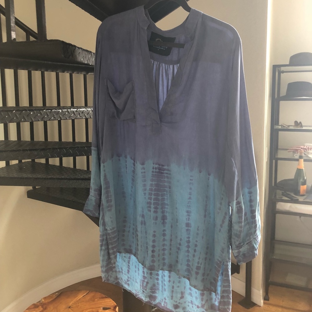 Blue Life Shirt Dress